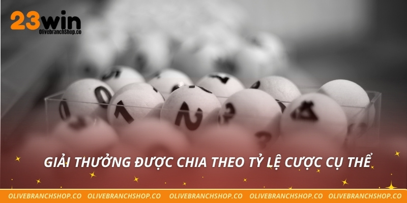 Giải thưởng được chia theo tỷ lệ cược cụ thể